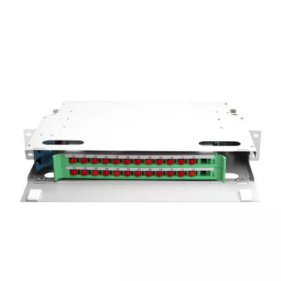 FTTH 1U Fiber Panel 24 Çekirdek 19 İnç Raf Bağlantı Paneli ODF Birimi