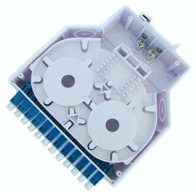 Abs Plastik Din Ray Montajlı Fiber Optik Terminal Kutusu 12 Adaptör Lc/Upc Simplex