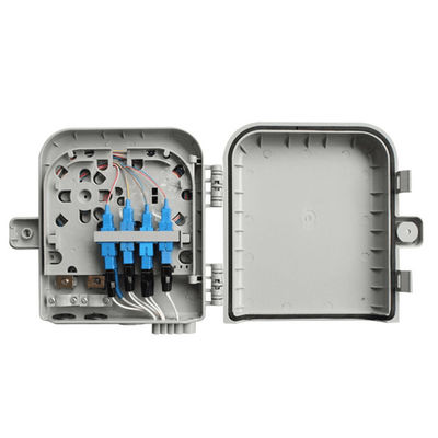 Fiber Optik Terminal Kutusu 8 Çekirdekli SM/DX SC/LC/ST/FC Açık Gri/Siyah IP 66