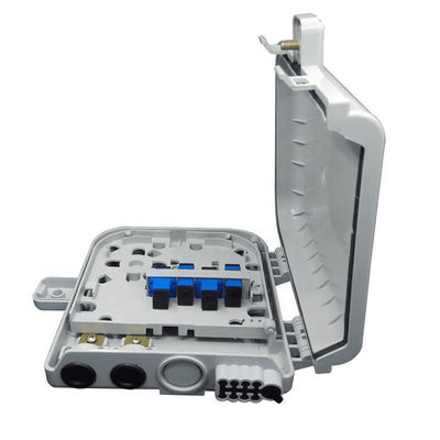 Fiber Optik Terminal Kutusu 8 Çekirdekli SM/DX SC/LC/ST/FC Açık Gri/Siyah IP 66