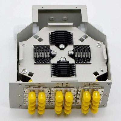 24 Çekirdekli DIN Rayı Fiber Optik Kablo Bağlantı Paneli 12 ST Çift Yönlü Adaptör Terminal Bağlantı Kutusu