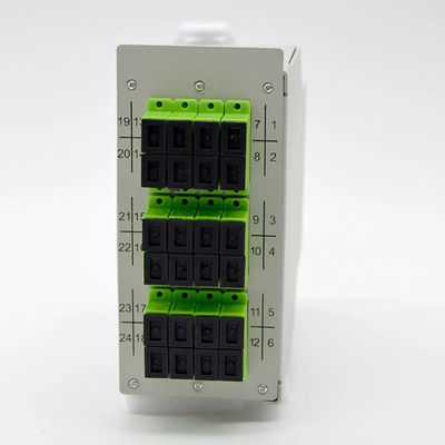 Fiber Optik DIN Ray Terminal Kutusu Soğuk Rulo Çelik 12 Bağlantı Noktalı 24 çekirdekli - 48 Çekirdekli