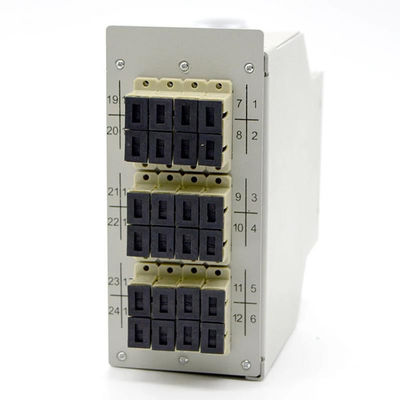 Fiber Optik DIN Ray Terminal Kutusu Soğuk Rulo Çelik 12 Bağlantı Noktalı 24 çekirdekli - 48 Çekirdekli