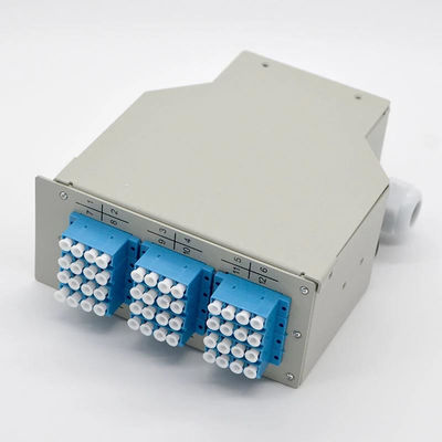 12 Bağlantı Noktalı LC Dörtlü Adaptör 48 Çekirdekli Fiber Optik DIN Ray Terminal Kutusu