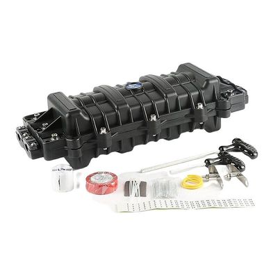 Satır İçi Tip 96 Çekirdekli Fiber Optik Ek Kapatma 4 bağlantı noktalı Ortak Muhafaza 2 giriş 2 çıkış