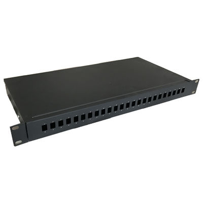 Sabit Raf Montajlı Fiber Optik Bağlantı Paneli 1U 19" 24 Bağlantı Noktalı ODF SC Tek Yönlü Adaptör