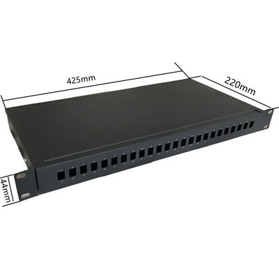 Sabit Raf Montajlı Fiber Optik Bağlantı Paneli 1U 19" 24 Bağlantı Noktalı ODF SC Tek Yönlü Adaptör