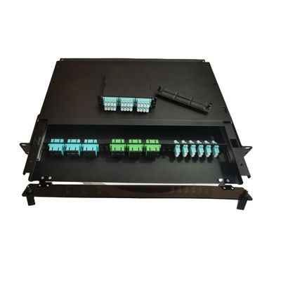 19&quot; LC Fiber Bağlantı Paneli MTP MPO 1U Metal Fiber Sonlandırma Kutusu