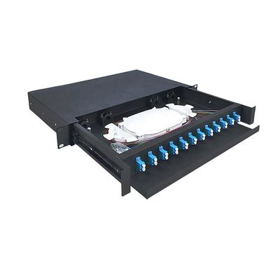 1U 12 Bağlantı Noktalı Fiber Optik Bağlantı Paneli LC Dubleks Fiber Optik Terminal Kutusu