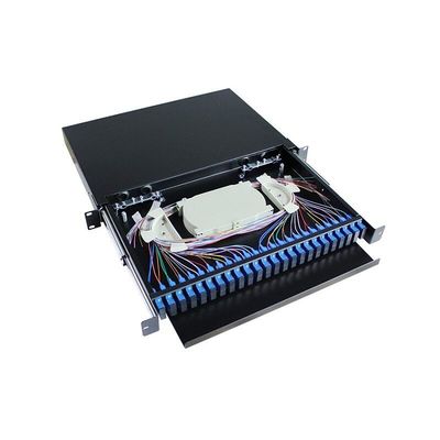 Çekmece Tipi Fiber Optik Sonlandırma Pano Kutusu 48 Core 1U Sürgülü