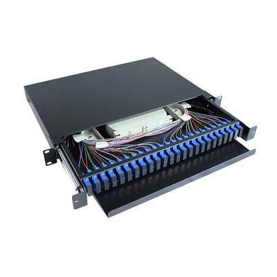 Çekmece Tipi Fiber Optik Sonlandırma Pano Kutusu 48 Core 1U Sürgülü