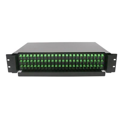 19 İnç 2U Raf Montaj Muhafazası ODF 72 Çekirdek Fiber Bağlantı Paneli Sürgülü Tip