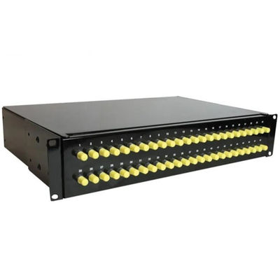19&quot; 2U Fiber Bağlantı Paneli Raf Montajlı Sabit Tip 48 Çekirdekli FC Adaptörü