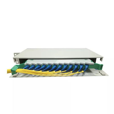 1U ODF Bağlantı Paneli Raf Montajlı Dağıtım Çerçevesi 12 Çekirdekli Fiber Bağlantı Paneli SM
