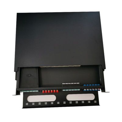 1U MTP MPO Fiber Bağlantı Paneli 19 İnç Çerçeve Raf Kabini 96 Çekirdek Ekleme