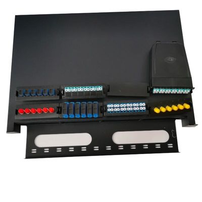 1U MTP MPO Fiber Bağlantı Paneli 19 İnç Çerçeve Raf Kabini 96 Çekirdek Ekleme