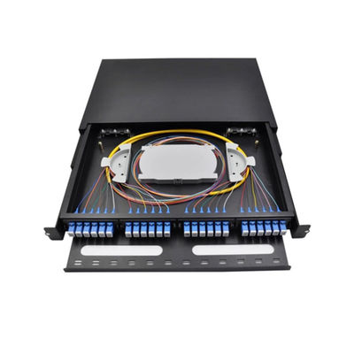 MPO Optik Fiber Sonlandırma Kutusu Ekleme Yama Paneli 24 Bağlantı Noktalı SC Simplex