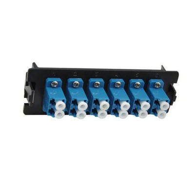 MPO Raf Montajlı Fiber Panel Muhafazası 24 Bağlantı Noktalı LC Fiber Bağlantı Paneli 1U