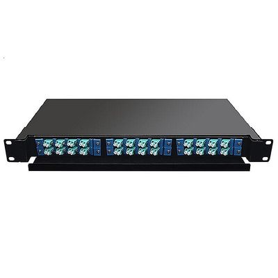 19&quot; 24 Bağlantı Noktalı Fiber Optik Bağlantı Paneli Dahili Kabin Montajlı 1U ODF 24 Çekirdek