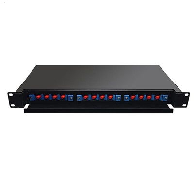 19&quot; 24 Bağlantı Noktalı Fiber Optik Bağlantı Paneli Dahili Kabin Montajlı 1U ODF 24 Çekirdek