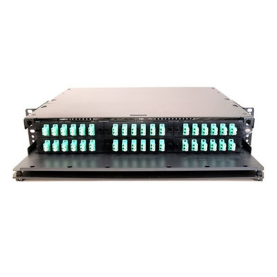 LGX 2U Raf Montajlı Fiber Muhafaza 6 Adaptör Paneli LC UPC Dubleks 6 Yuva 72F