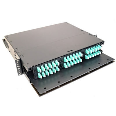 LGX 2U Raf Montajlı Fiber Muhafaza 6 Adaptör Paneli LC UPC Dubleks 6 Yuva 72F