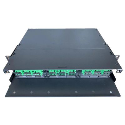 2U MPO MTP Bağlantı Panelleri APC SC Dubleks Fiber Muhafaza Raf Montajı