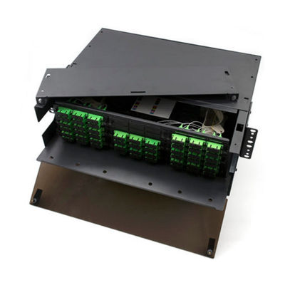 3RU MPO MTP Bağlantı Panelleri 108F Fiber Bağlantı Paneli SC APC 9 LGX Adaptörü Tutar