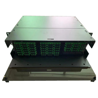 3RU MPO MTP Bağlantı Panelleri 108F Fiber Bağlantı Paneli SC APC 9 LGX Adaptörü Tutar