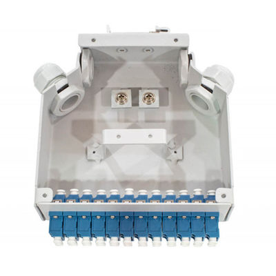 24 Çekirdekli Fiber Optik Din Raylı Terminal Kutusu, 12 Adet Lc / Apc Dubleks Adaptörlü