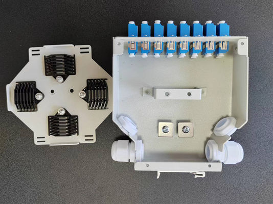 24 Çekirdekli Fiber Optik Din Raylı Terminal Kutusu, 12 Adet Lc / Apc Dubleks Adaptörlü