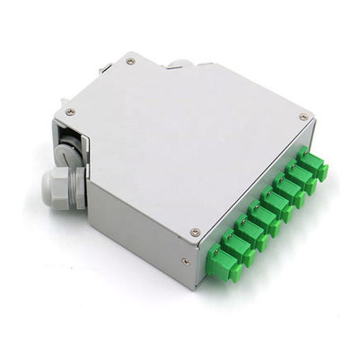 8 Fiber Sc/Apc Fiber Optik Din Ray Terminal Kutusu Gri Soğuk Haddelenmiş Çelik