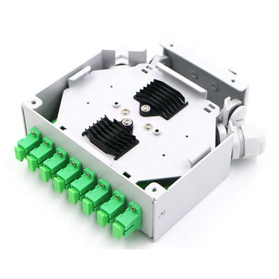 8 Fiber Sc/Apc Fiber Optik Din Ray Terminal Kutusu Gri Soğuk Haddelenmiş Çelik