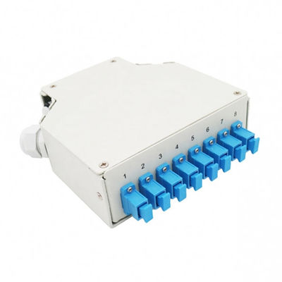 Sc / Upc Adaptörlü Singemode Pigtailler ile 8 Bağlantı Noktalı Din Ray Monteli Fiber Optik Din Ray Terminal Kutusu
