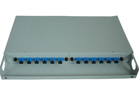Raf Montajlı Fiber Optik Bağlantı Paneli Muhafaza Dağıtımı Fc Sc Adaptörü