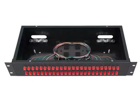 2U Fiber Optik Dağıtım Paneli Kutusu Muhafazası Raf Montajlı Fc Adaptörü