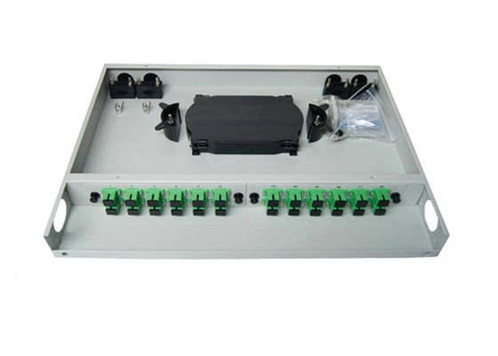 Raf Montajlı ODF Fiber Sonlandırma Sabit 2U 48 Çekirdekli Fiber Optik Sonlandırma Kutusu