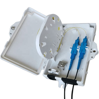 2 Portlu Fiber Optik Terminal Kutusu FTTH Dış Mekan/İç Mekan PC ABS Malzemesi Açık Gri
