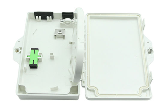 2 Portlu Fiber Optik Terminal Kutusu FTTH Dış Mekan/İç Mekan PC ABS Malzemesi Açık Gri