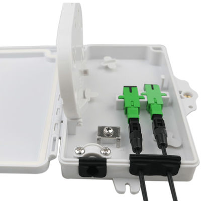 2 Portlu Fiber Optik Terminal Kutusu FTTH Dış Mekan/İç Mekan PC ABS Malzemesi Açık Gri