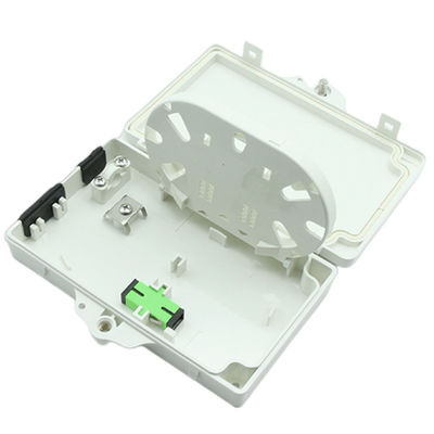 2 Portlu Fiber Optik Terminal Kutusu FTTH Dış Mekan/İç Mekan PC ABS Malzemesi Açık Gri