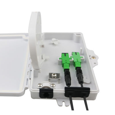 2 Portlu Fiber Optik Terminal Kutusu FTTH Dış Mekan/İç Mekan PC ABS Malzemesi Açık Gri