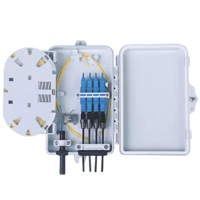 4Port Fiber Optik Terminal Kutusu SC Simplex SM Kabloları Beyaz Suya Dayanıklı IP-66