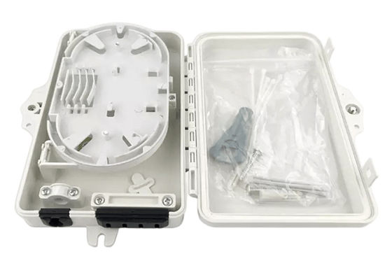 4Port Fiber Optik Terminal Kutusu SC Simplex SM Kabloları Beyaz Suya Dayanıklı IP-66