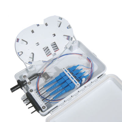 4Port Fiber Optik Terminal Kutusu SC Simplex SM Kabloları Beyaz Suya Dayanıklı IP-66