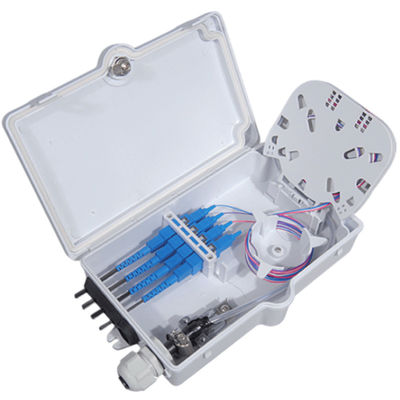 Telekomünikasyon için 4Port Fiber Optik Terminal Kutusu SC UPC SX SM Beyaz IP66