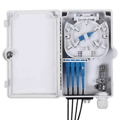 Telekomünikasyon için 4Port Fiber Optik Terminal Kutusu SC UPC SX SM Beyaz IP66