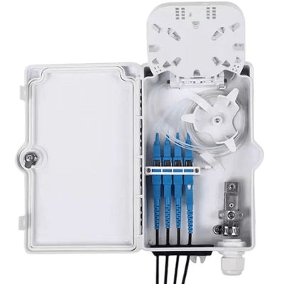Telekomünikasyon için 4Port Fiber Optik Terminal Kutusu SC UPC SX SM Beyaz IP66