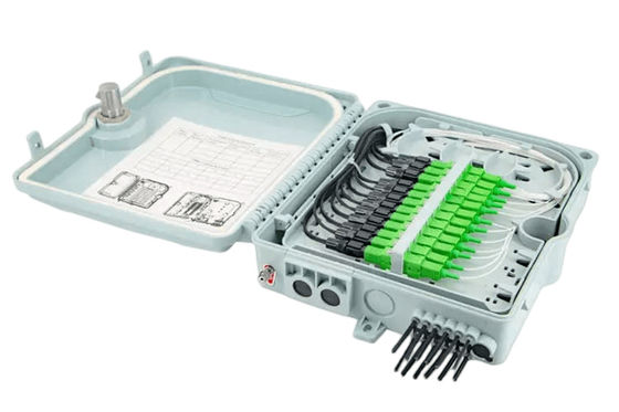 Fiber Optik Terminal Kutusu 12Port SC/LC/ST/FC IP-66 UPC/APC Açık Gri FTTH