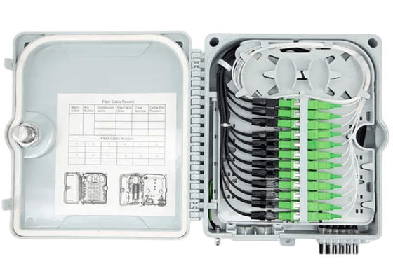 Fiber Optik Terminal Kutusu 12Port SC/LC/ST/FC IP-66 UPC/APC Açık Gri FTTH